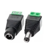 CONECTOR DC EN PAR PARA ATORNILLAR (MACHO Y HEMBRA)