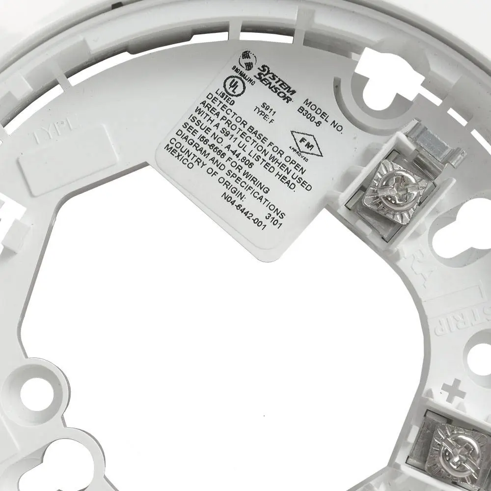 BASE PARA DETECTOR DE HUMO SERIE 951 NOTIFIER HONEYWELL B300-6 - Imagen 2