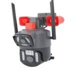 CÁMARA WIFI CON DOBLE LENTE 360° PARA EXTERIOR CON SIRENA ALARMA