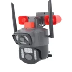 CÁMARA WIFI CON DOBLE LENTE 360° PARA EXTERIOR CON SIRENA ALARMA