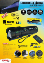 Linterna Led Táctica Recargable 15W Opalux OP-1756 - Imagen 2