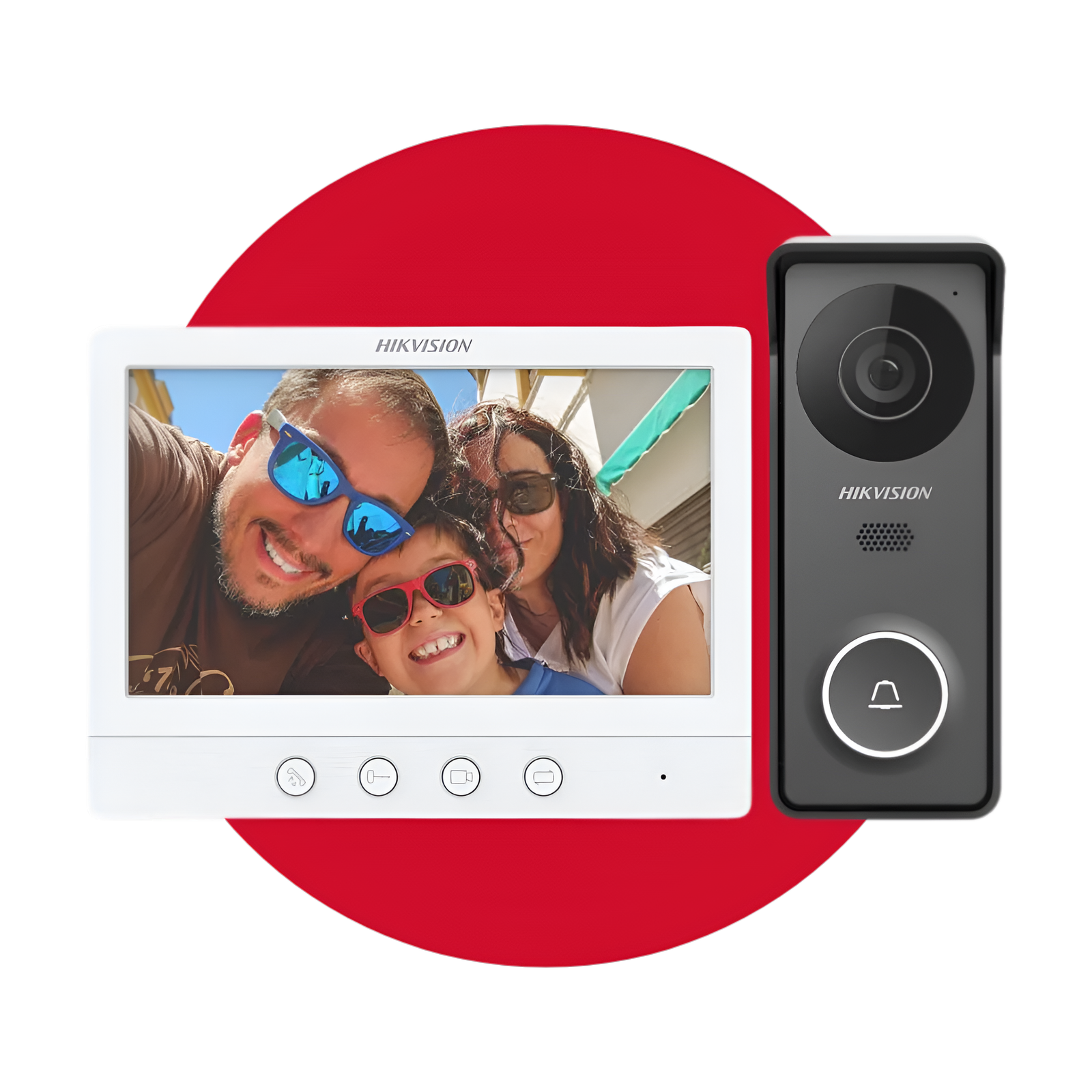 imgi_2_DS-KIS213B KIT VIDEO PORTERO ANALOGO HD CON PANTALLA DE 7" HIKVISION | DS-KIS213 - Imagen 1