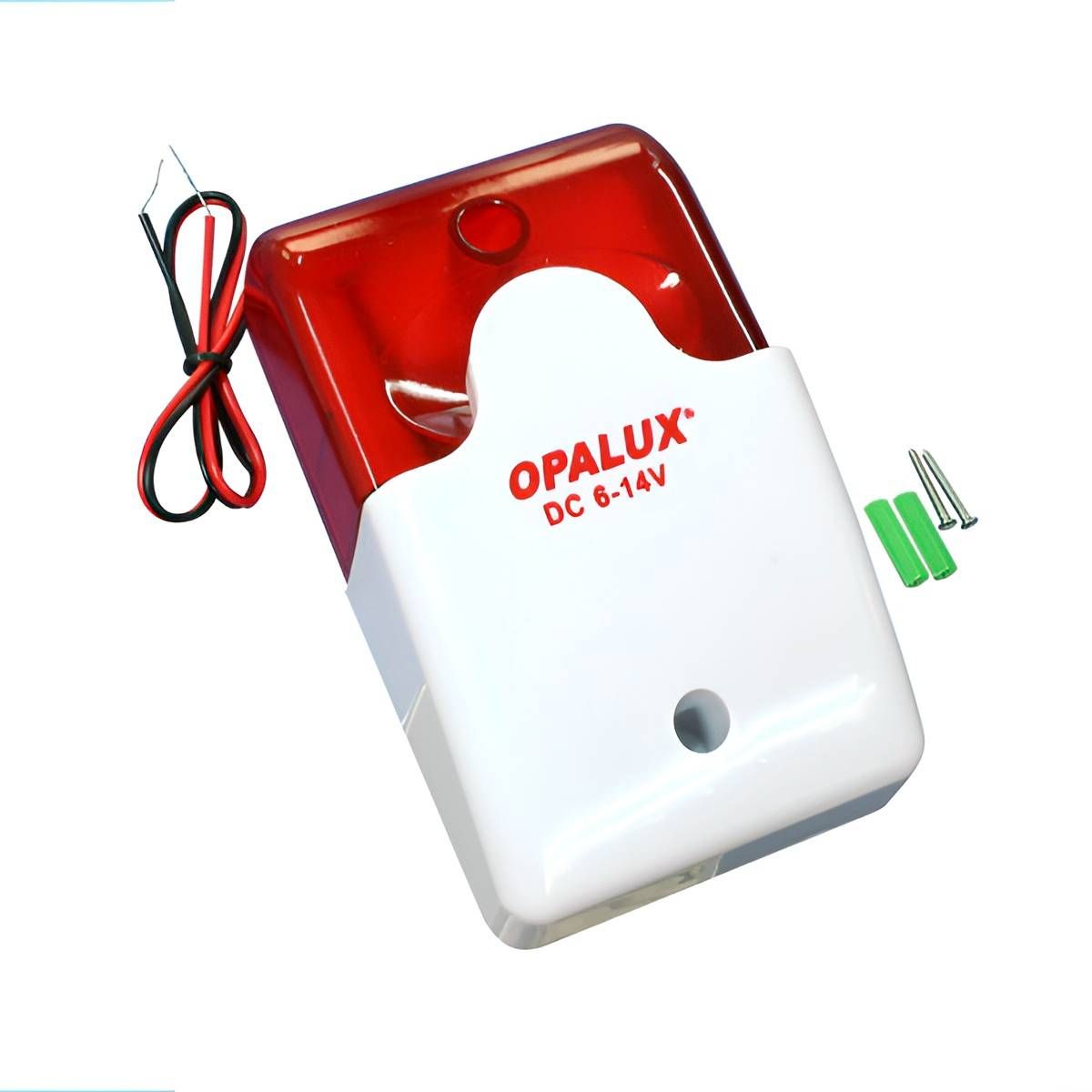 STROBO-CON-SIRENA-ROJO-BLANCO-GL-10-600x600 (1) SIRENA ESTROBO PEQUEÑA OPALUX 12VDC DE ALTA POTENCIA 100DB | GL10 - Imagen 1