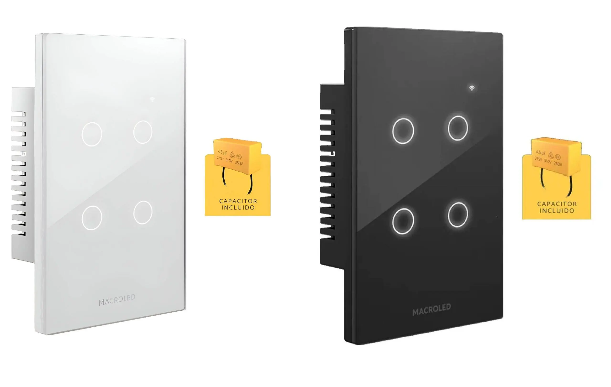 INTERRUPTOR SMART DE PARED DE 4 BOTONES – MACROLED - Imagen 3