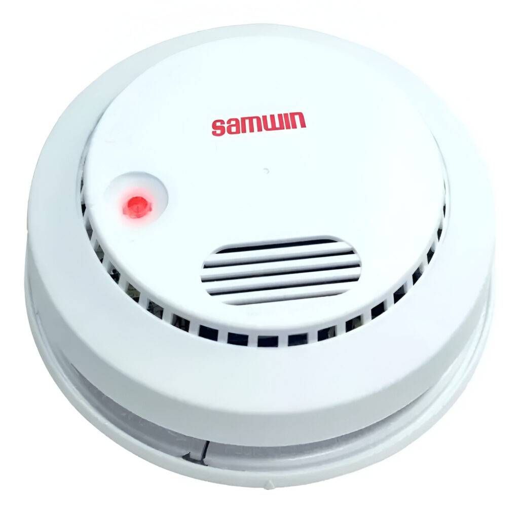 DETECTOR DE HUMO SAMWIN A BATERIA 9V | ST98D – Protec Peru