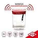 COBERTOR CON SIRENA PARA ESTACIÓN MANUAL YUS 85dB 1M 9V 20.6*13.7*10.5CM | MSC00