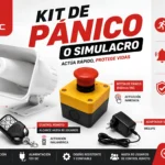 KIT DE PÁNICO SIRENA 60W C/ CONTROL REMOTO Y PULSADOR DE PÁNICO