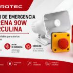 KIT DE PÁNICO SIRENA 90W + BOTON DE EMERGENCIA + CIRCULINA 220V