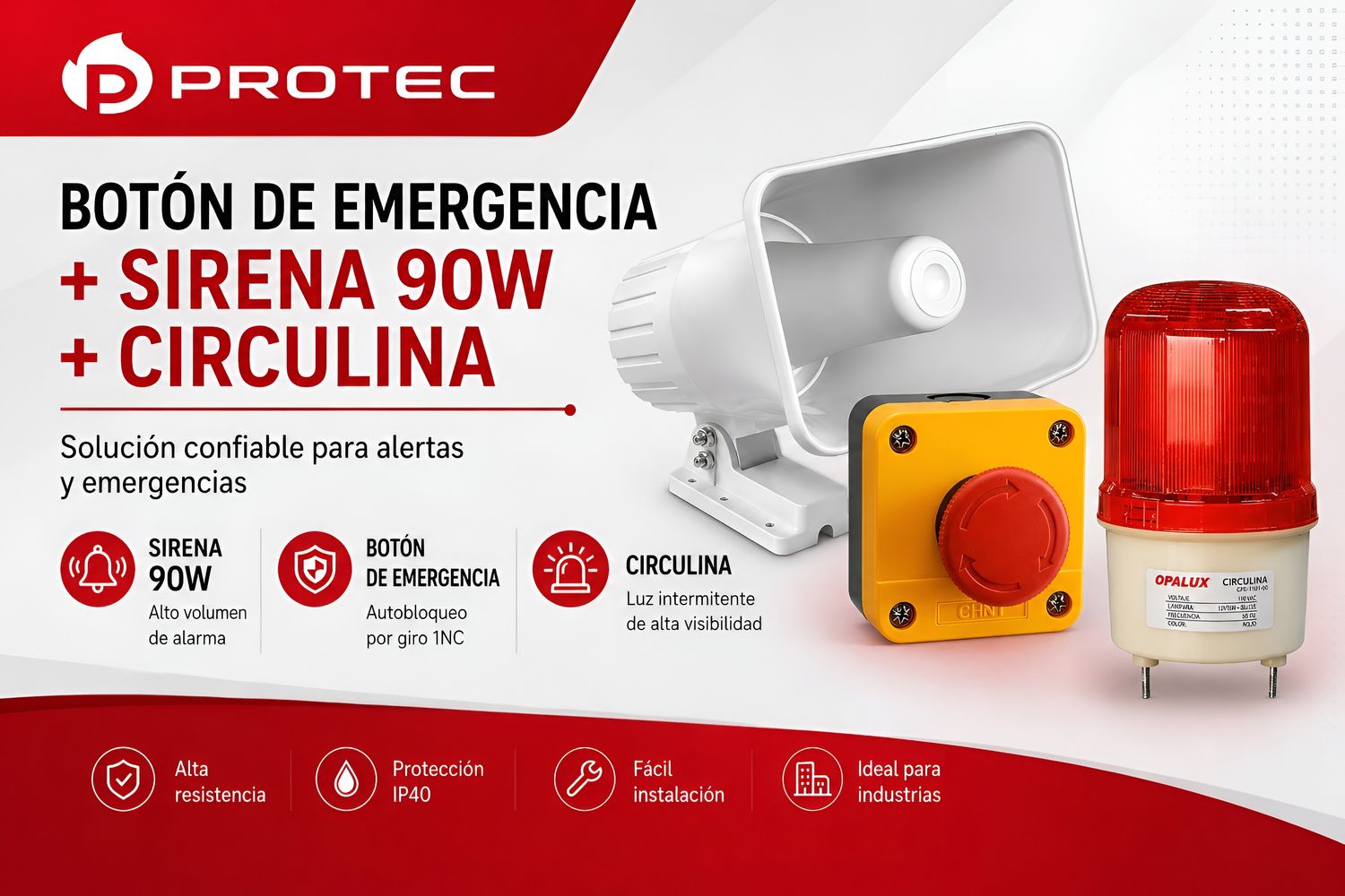 WhatsApp Image 2026-05-29 at 11.00.52 AM (1) KIT DE PÁNICO SIRENA 90W + BOTON DE EMERGENCIA + CIRCULINA 220V - Imagen 1