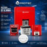 KIT CONTRA INCENDIO LINSEG FX4 PANEL 4 ZONAS CON 1 DETECTORES DE HUMO, ESTACIÓN MANUAL Y SIRENA ESTROBOSCÓPICA