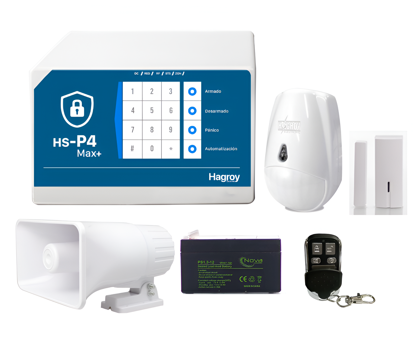 imgi_26_KIT-P4-MAX-HAGROY KIT ALARMA CONTRA ROBO INALAMBRICO HAGROY | HS-P4 - Imagen 1