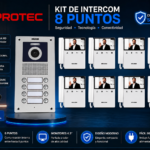 KIT VIDEO PORTERO BELCOM 8 PUNTOS CON 8 MONITORES A COLOR 4.3" | PE-7108 / PE-7643