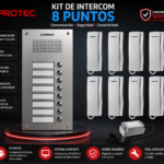 KIT PORTERO PARA DEPARTAMENTO 8 PUNTOS COMMAX | DR-8UM / DP-SS / RF-1A