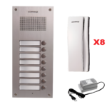 KIT PORTERO PARA DEPARTAMENTO 8 PUNTOS COMMAX | DR-8UM / DP-SS / RF-1A
