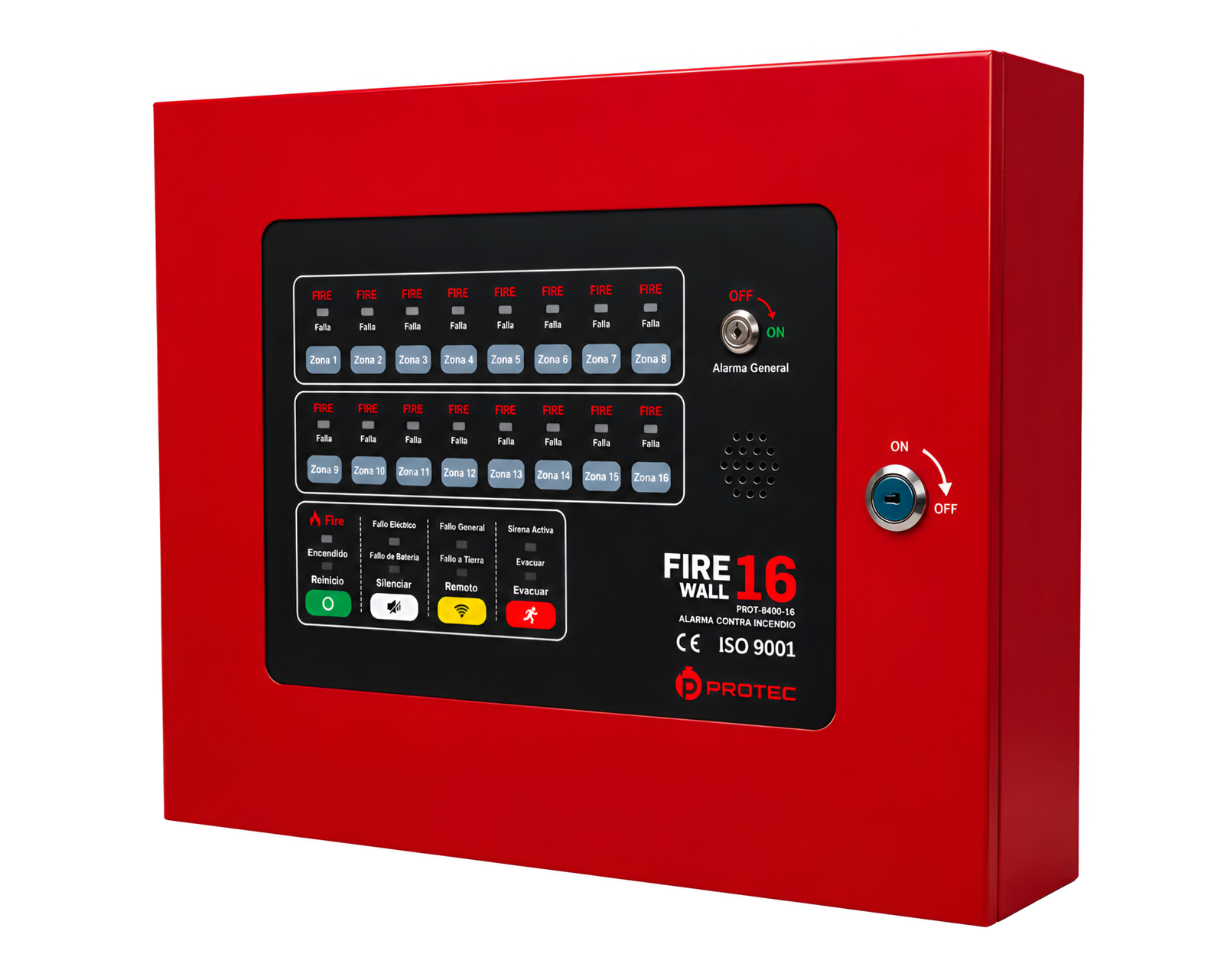 Panel firewall 16 PANEL CONTRA INDENCIO PROTEC DE 16 ZONAS FIREWALL 16 | PROT-8400-16 - Imagen 1