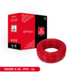 CABLE CONTRA INCENDIO 4X18 DIMAX FPLR PVC UL ROJO 305M | T015