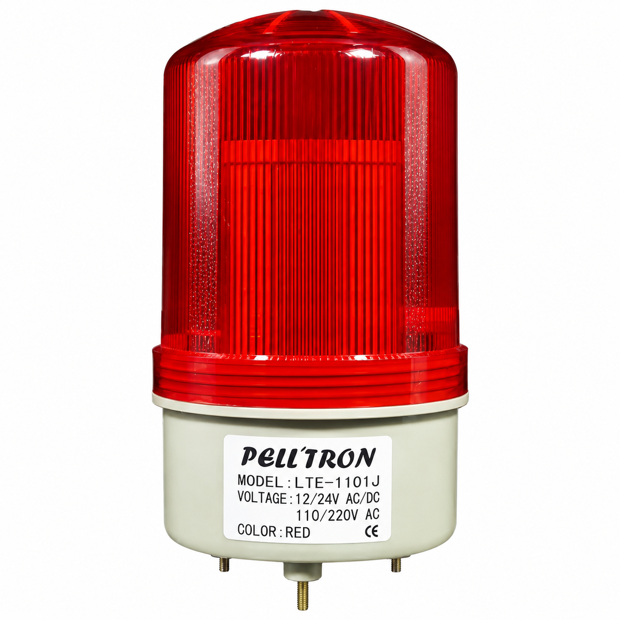 Baliza estroboscópica roja PELLTRON CIRCULINA LED ROJO CON SIRENA 12,24,220V PELLTRON PEL-1101J - Imagen 1