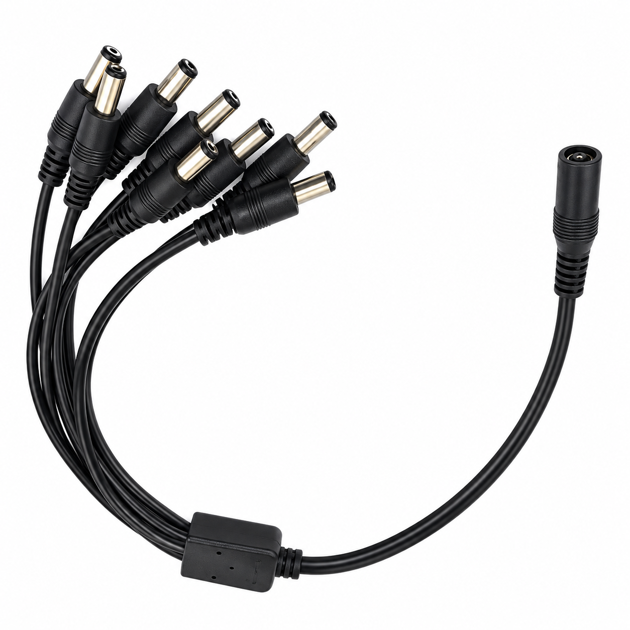 Cable divisor DC negro de seis vías CONECTOR DC PULPO X8 | DCOO-8 - Imagen 1