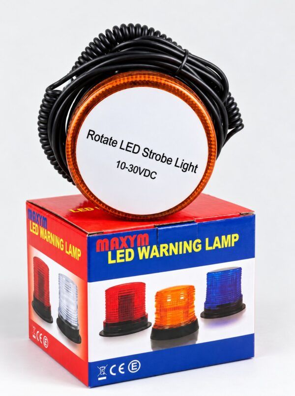CIRCULINA ESTROBOSCOPICA Y ROTATIVO LED BASE IMANTADA 10-30VDC AMBAR MAXYM | 48-Y (LED WARNING LAMP)